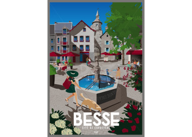 Affiche DOZ affiches vintage - Besse - Auvergne