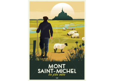 Affiche DOZ Le Mont Saint-Michel - Les Prés Salés