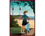 Poster DOZ Ile d'Aix - the bike and the headlights