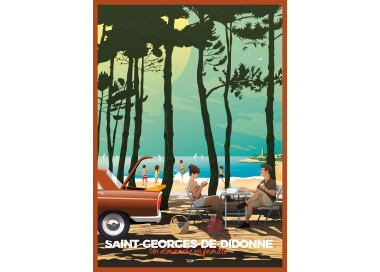 Affiche DOZ Saint-Georges-de-Didonne Famille Peugeot 404
