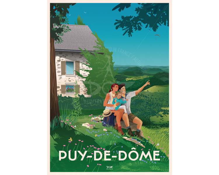 Affiche DOZ Auvergne Puy-de-Dôme - vacances