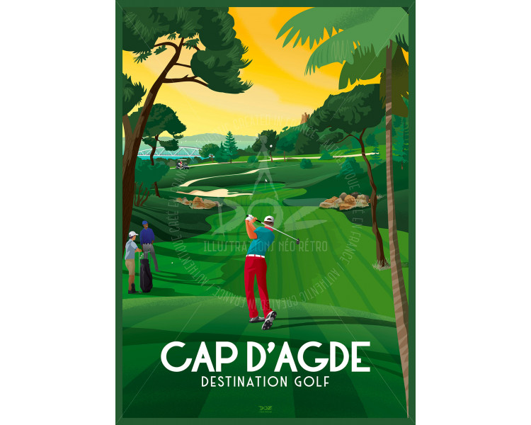 DOZ Poster Cap d'Agde - Le Golf men