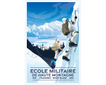 Affiche DOZ Ecole Militaire de Haute Montagne Chamonix