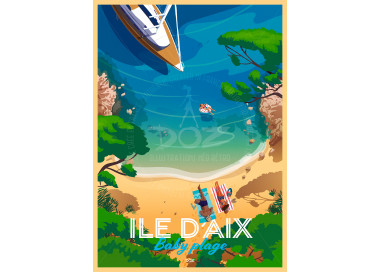 Affiche DOZ Ile d'Aix Baby plage