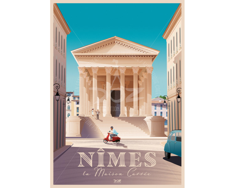 Affiche DOZ Nîmes - Maison Carrée