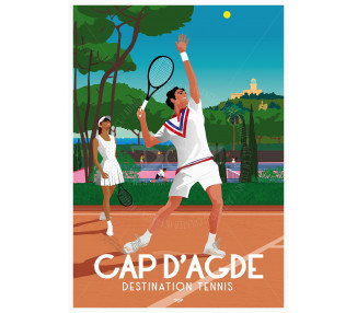 Affiche DOZ Cap d’Agde - Le Tennis