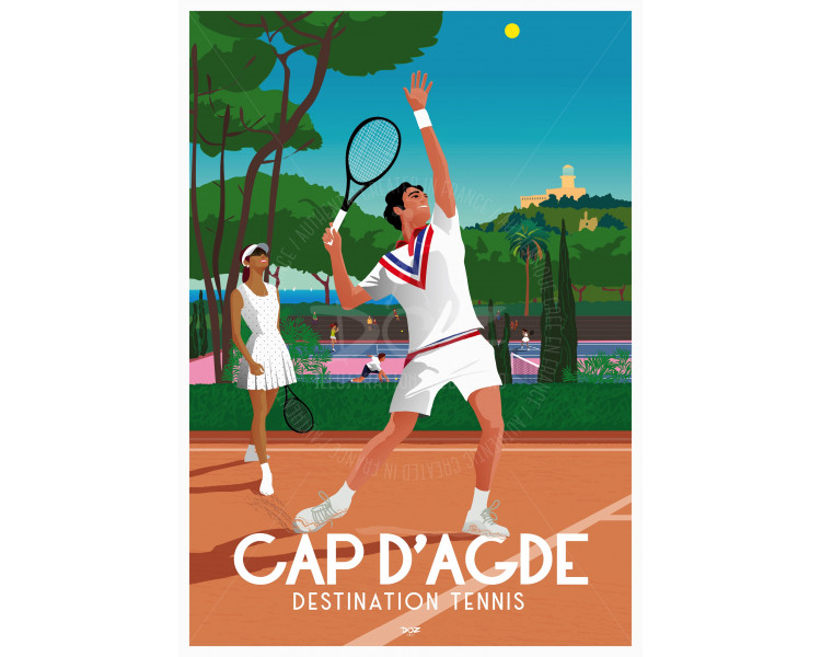 Affiche DOZ Cap d’Agde - Le Tennis