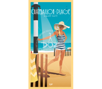 Carte Postale Châtelaillon-plage - Marée Haute