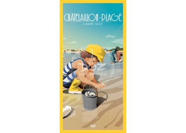 Postcard Châtelaillon-plage - Low tide
