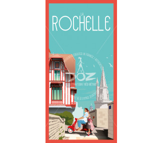Carte postale - La Rochelle scooter