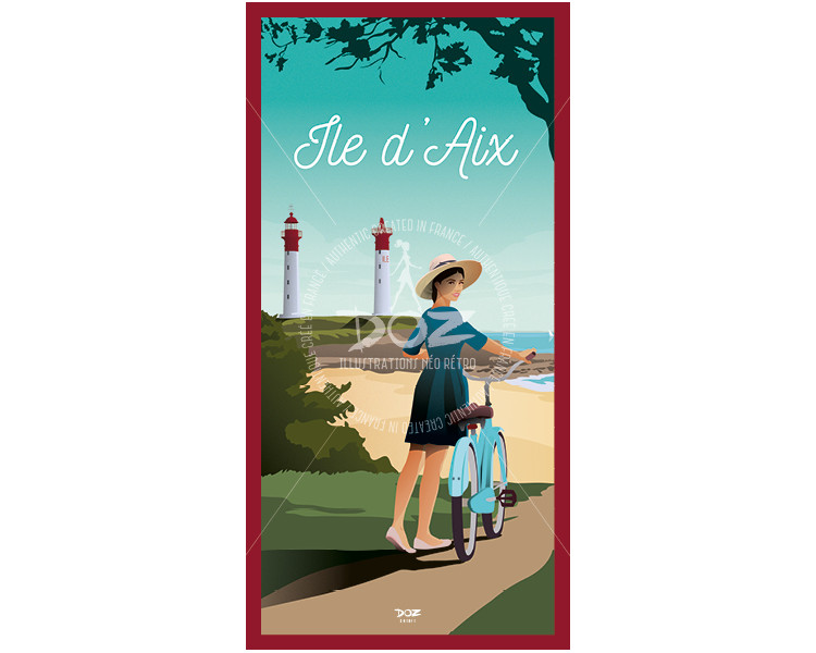 Postcard - Ile d'Aix - the lighthouses