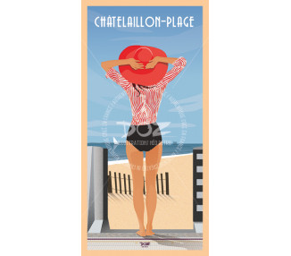 Postcard - Chatelaillon-plage - Red hat