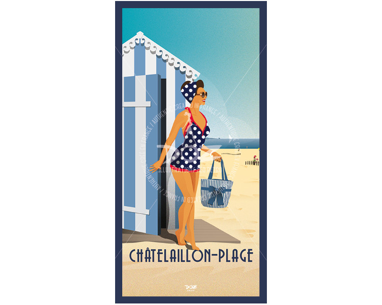 Carte postale - Chatelaillon-plage - La cabine