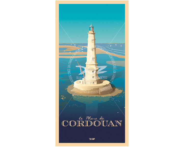 Carte Postale - Phare de Cordouan - banc de sable