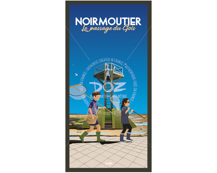 Postcard - Noirmoutier - the passage of Gois