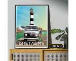Poster DOZ Bretagne - Combi and lighthouse