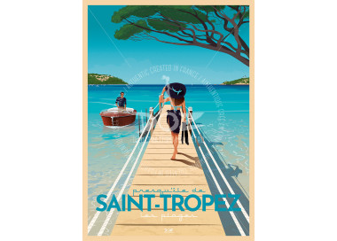 Affiche DOZ Presqu'île de Saint-Tropez - les plages