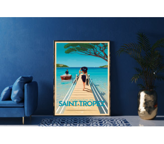 Affiche DOZ Presqu'île de Saint-Tropez - les plages