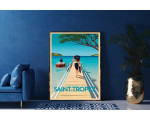 DOZ Poster Presqu'île de Saint-Tropez - the beaches