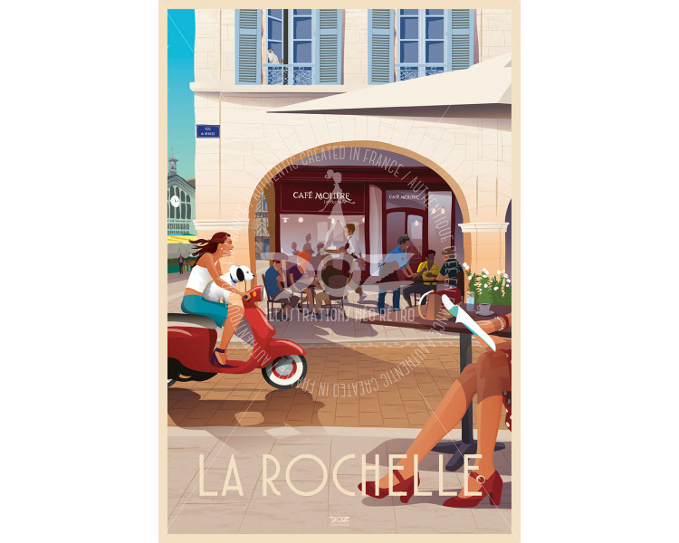 Affiche DOZ La Rochelle - Café Molière, rue du Minage