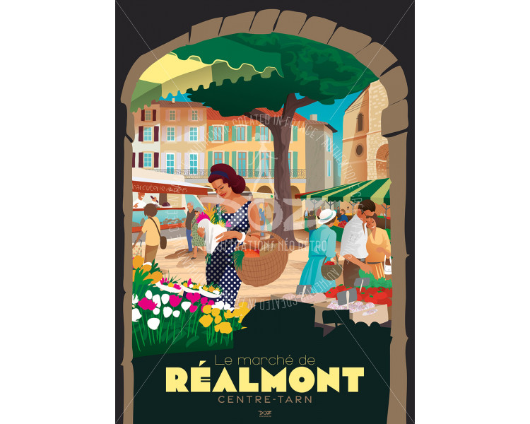 DOZ poster - The market of Réalmont - Centre Tarn