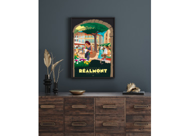 Affiche DOZ - Le marché de Réalmont - Centre Tarn