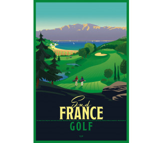 Poster DOZ - South France Golf - from Perpignan to Nîmes