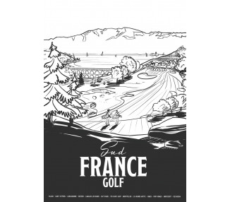 Poster DOZ - South France Golf - from Perpignan to Nîmes