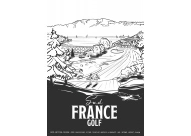 Affiche DOZ - Sud France Golf - de Perpignan à Nîmes