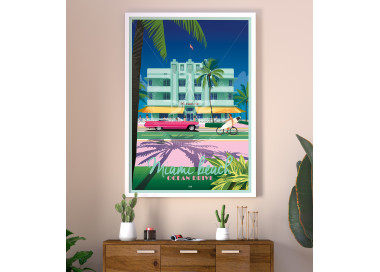 Affiche DOZ - Miami Beach - Ocean Drive
