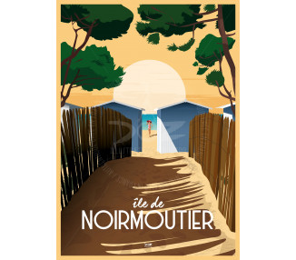 Poster DOZ Ile de Noirmoutier- Beach Huts