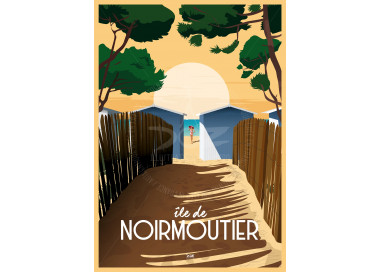 Poster DOZ Ile de Noirmoutier- Beach Huts