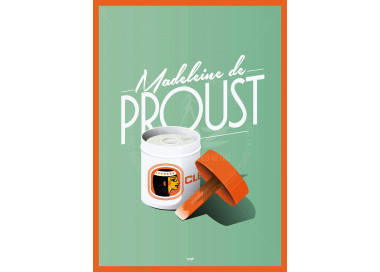 Affiche DOZ colle amande vintage