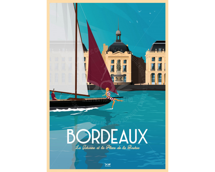 Affiche DOZ Bordeaux - La place de la Bourse