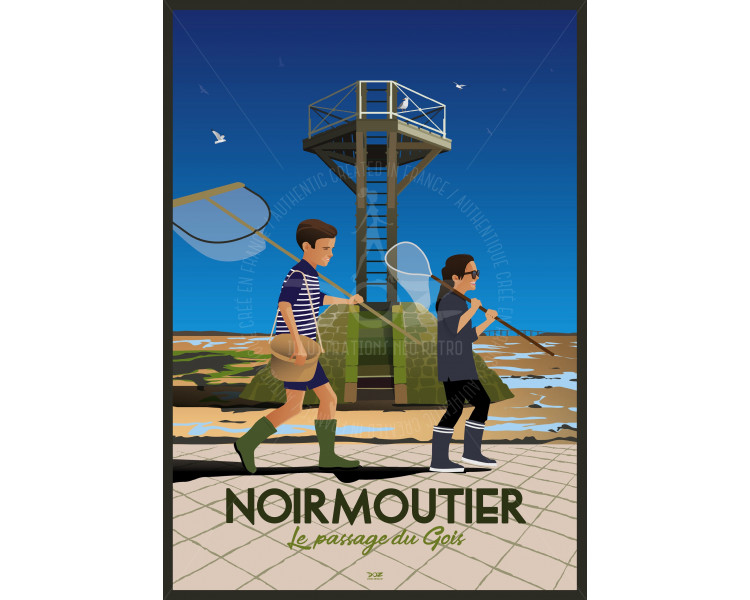 Affiche DOZ Ile de Noirmoutier - Le passage du Gois