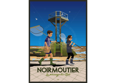 Affiche DOZ Ile de Noirmoutier - Le passage du Gois