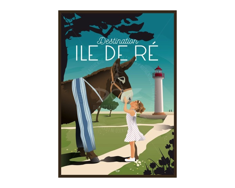 Affiche DOZ Ile de Ré - Ane en culotte