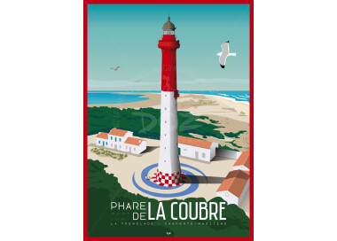 Affiche DOZ Phare de la Coubre - vue du ciel