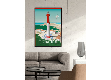 Affiche DOZ Phare de la Coubre - vue du ciel