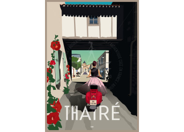 Affiche DOZ Thairé - le baloir et le scooter