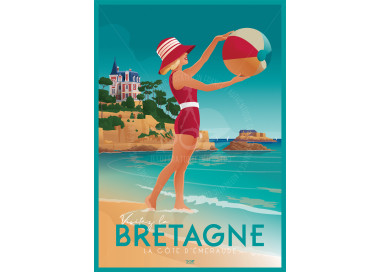 Affiche DOZ Bretagne - La Côte d'Emeraude