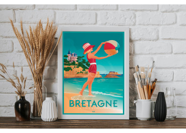 Affiche DOZ Bretagne - La Côte d'Emeraude