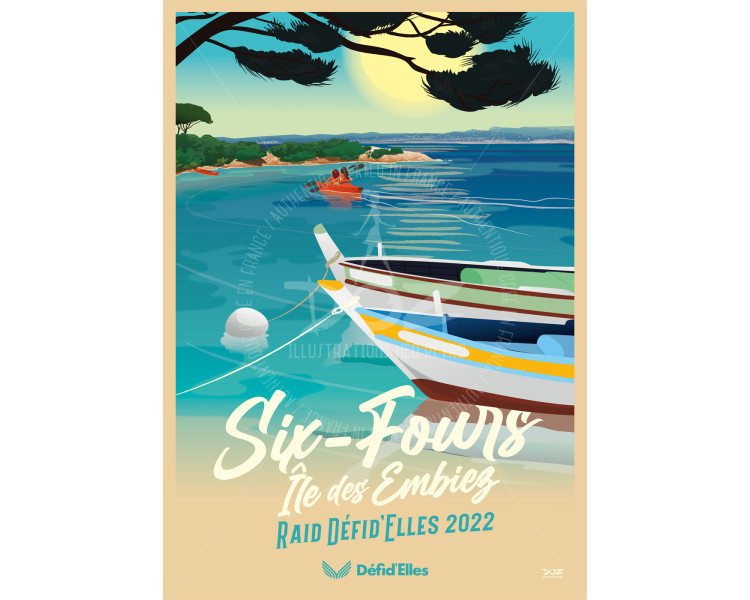 Poster DOZ Six Fours - Ile des Embiez - Raid Défi d'Elles 2022