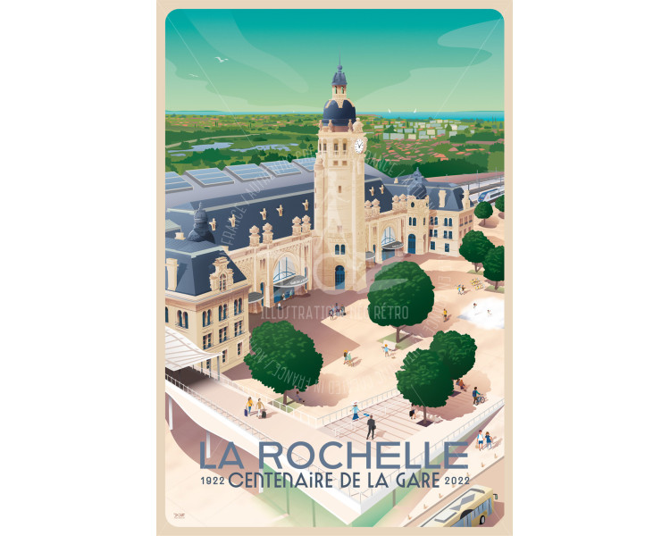 Affiche DOZ La Rochelle - Centenaire de la Gare 1922-2022