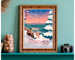 Poster DOZ Suresnes - Skiing and sledding at Christmas