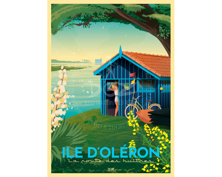Poster DOZ - Ile d'Oléron - The oyster route