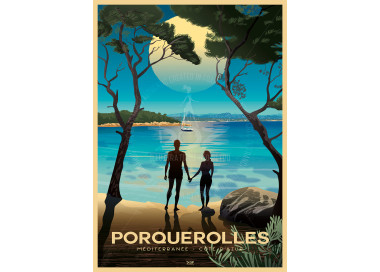 Affiche DOZ - Porquerolles - lagon