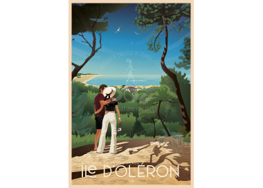 Affiche DOZ - Ile d'Oléron - Domino - la petite Plage