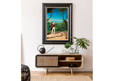 Poster DOZ - Ile d'Oléron - Domino - La petite Plage