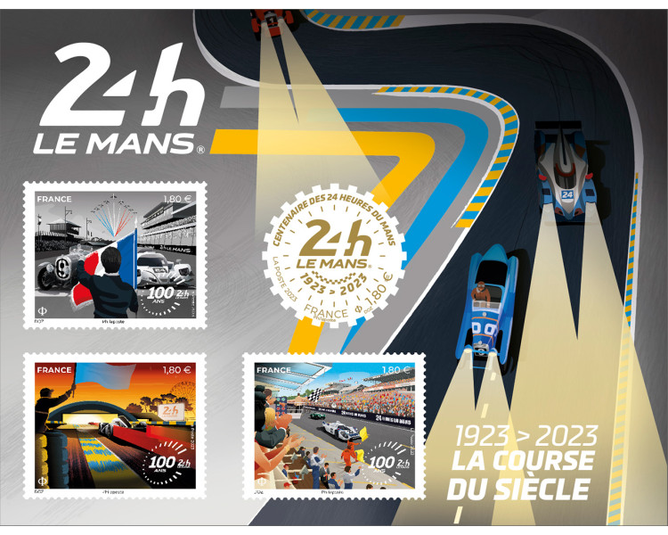 DOZ - La Poste stamp, 100 years of the 24 Hours of Le Mans